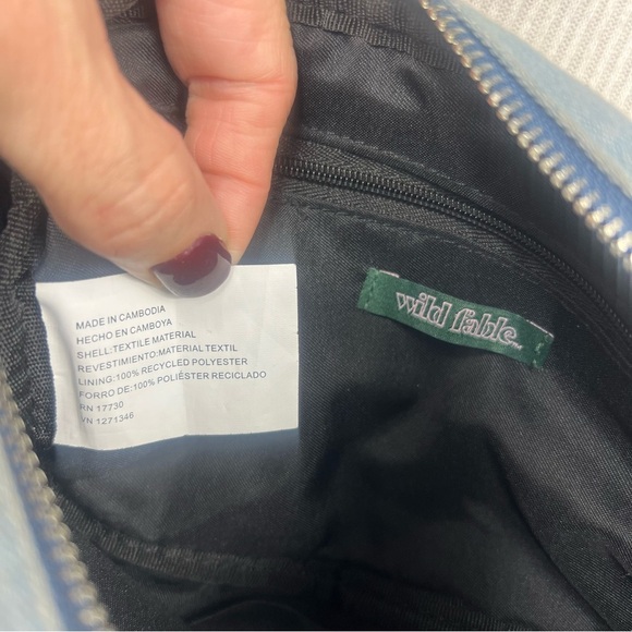 Small Denim Patchwork Purse Bag Adjustable - Picture 7 of 9